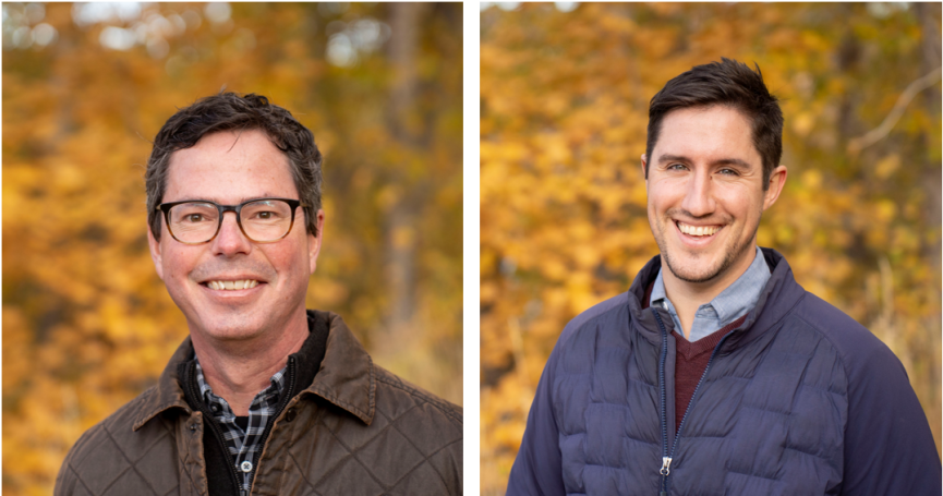 Side-by-side headshots of Shawn Johnson and Travis Anklam