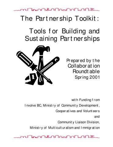 The Partnership Toolkit: Tools for Building and Sustaining Partnerships