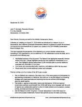 Comments on Wildlife Conservation Board Strategic Plan Update