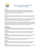 California Landscape Stewardship Network Vision and Core Principles