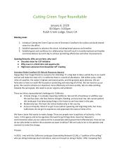 Cutting Green Tape Roundtable Meeting Notes