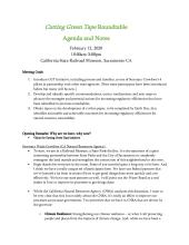 February 12, 2020 CGT Meeting Notes