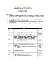 Better, Stronger, Faster: Roll Out Meeting Distribution Agenda