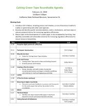 Cutting Green Tape: Roundtable Agenda
