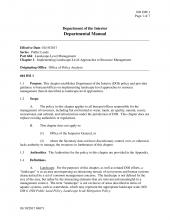 DOI Department Manual 604 Landscape Level Mgmt