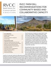Farm Bill Recommendations for Community-based and Collaborative Capacity