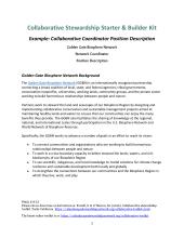 Example: Collaborative Coordinator Position Description
