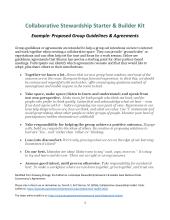 Example: Proposed Group Guidelines & Agreements