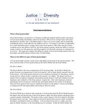 Resource: Justice & Diversity Center Fiscal Sponsor Basics