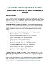 Resource: What to Measure, How to Measure, and When to Measure