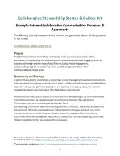 Example: Internal Collaborative Communication Processes & Agreements