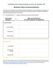 Worksheet: Notice Cornerstone Behaviors