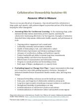 Resource: What to Measure 