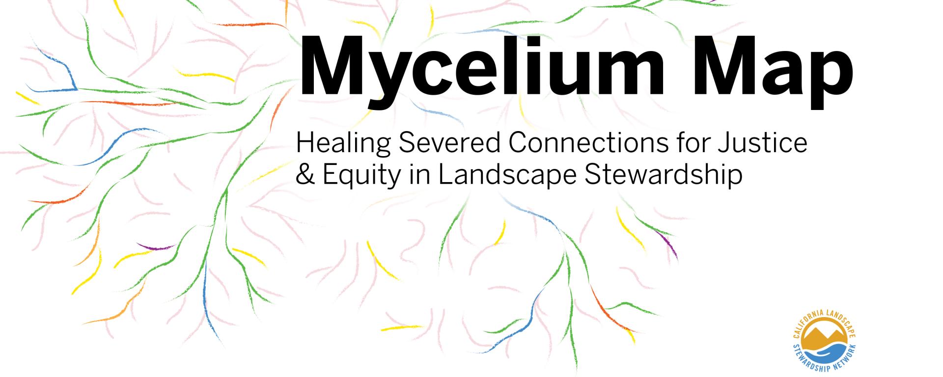 A mycelium illustration with Mycelium Map title